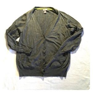 Gray button down cardigan